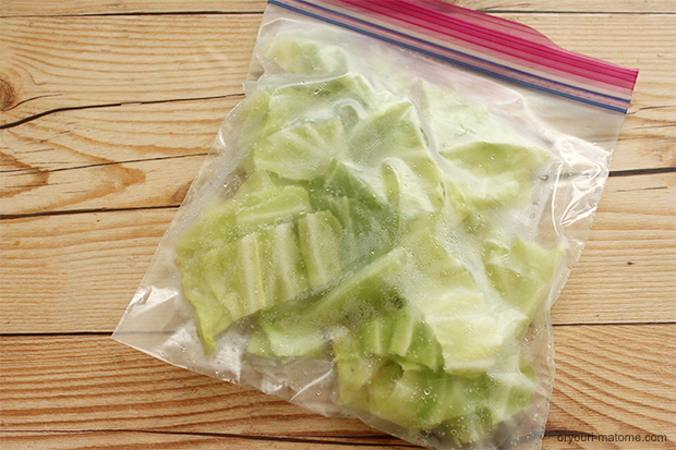 野菜の冷凍方法～キャベツ～