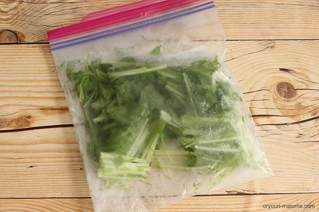 野菜の冷凍保存～生食向け葉物～