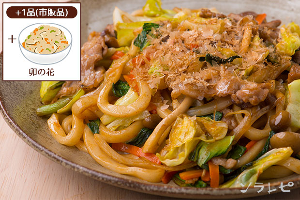 焼きうどん+卯の花